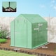 image 3 of Outsunny Walk-in Outdoor Green House with Door and Mesh Windows, Green