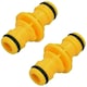 image 1 of 2 Way Male Straight Garden Hose Water Pipe Connector Fast Joiner Coupler 2pc
