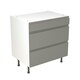 image 1 of 3 Drawer Base Unit 800mm w/ J-Pull Cabinet Door - Ultra Matt Dust Grey Grey | Ultra Matt Dust Grey