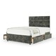 image 1 of Neptune Spring Charcoal Chenille 4 Drawer Divan Set And Milan Headboard Small Double