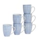 image 1 of Nicola Spring Nicola Spring Hand-Printed Mug - 330ml - Navy - Pack of 6 Blue