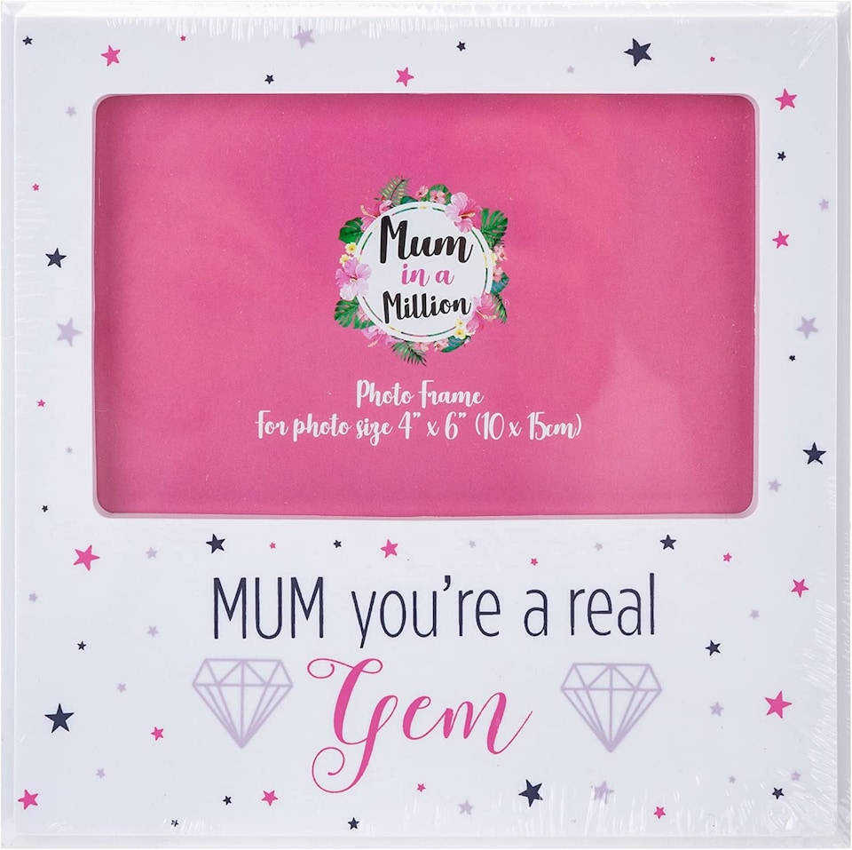 image 1 of VFM e-Store Mum Photo Frame 4 x 6 - "Mum You're a Real Gem"