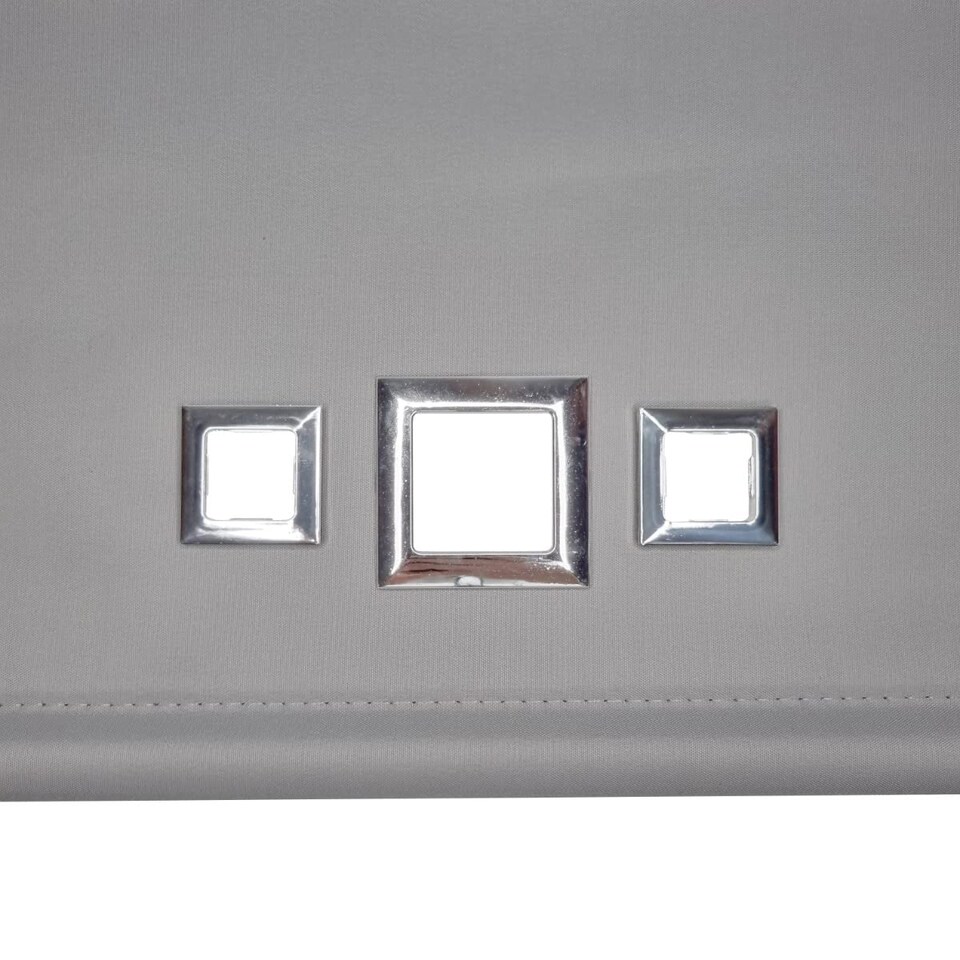 image 1 of FURNISHED Blackout Roller Blinds with Triple Square Eyelets Cut to Size Easy Fit Window Shade | White | White | (W) 150cm x (L) 210cm