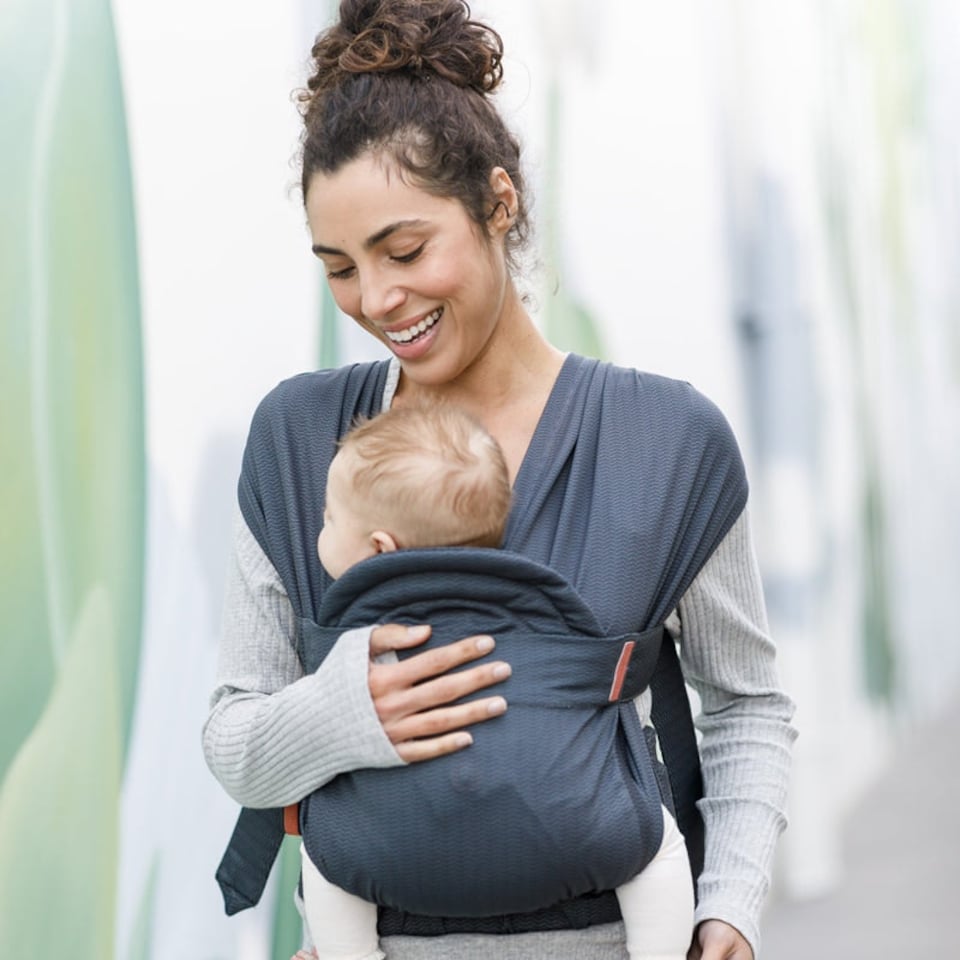 image 1 of Infantino Hug & Cuddle Adjustable Hybrid Wrap Carrier