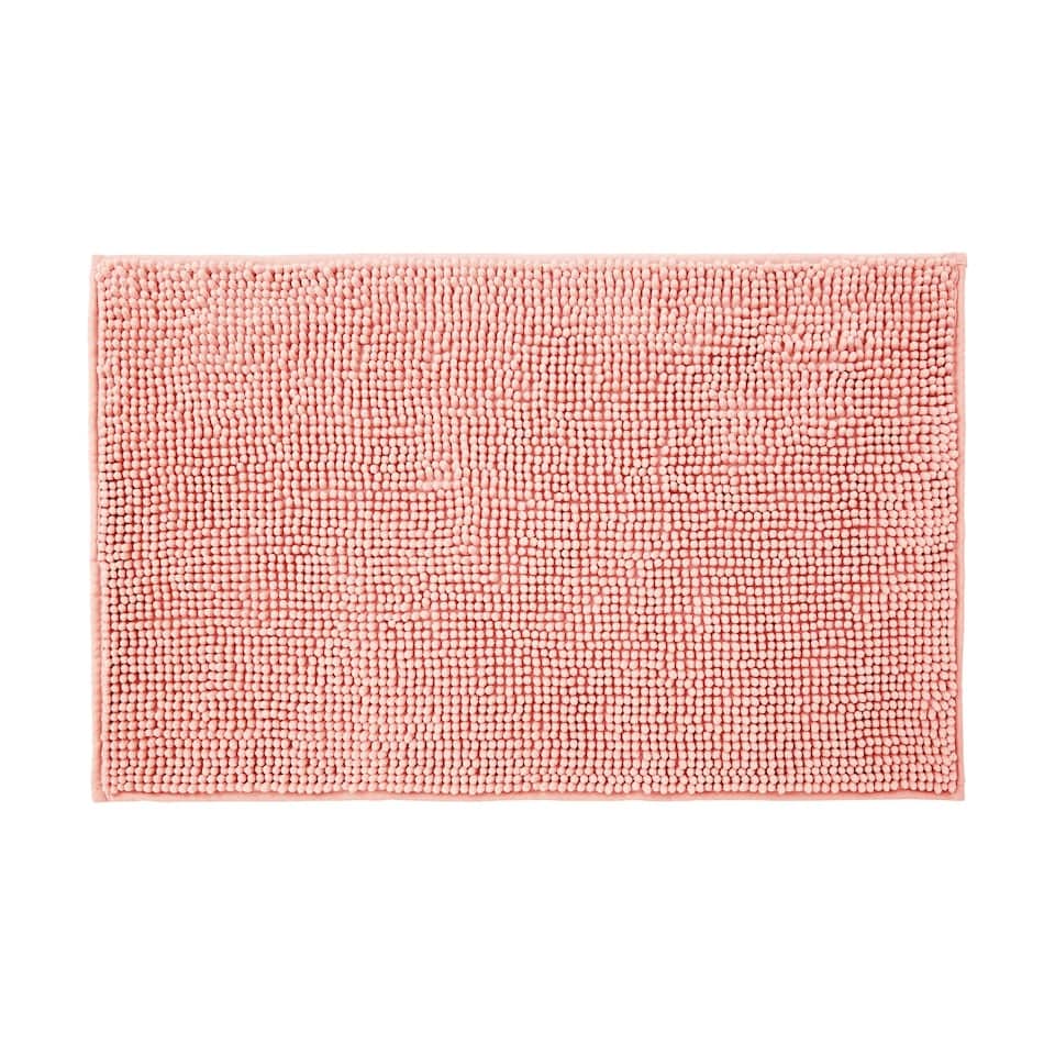 image 1 of Chenille Bobble Bath Mat Non-Slip 50 x 80cm - Blush Pink