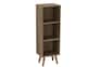 image 1 of 3-Tier Cube Display Cabinet with Scandinavian Legs | Brown | Oak & Beech | 1