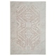 image 1 of KUKOON Neutral Beige Medallion Non Slip Washable Low Pile Rug 160cm x 230cm Cream