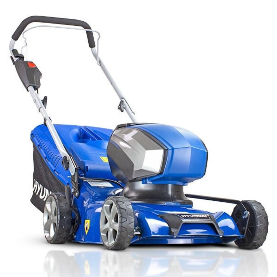image 1 of Hyundai 42cm Cordless 40v Lithium-Ion Battery Lawnmower with Battery and Charger | HYM40LI420P