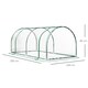 image 7 of Outsunny Tunnel Greenhouse Grow House Steel Frame PVC Clear 200x100x80 cm | Clear