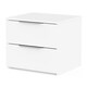 image 3 of FURNICOMP Chicago 2 Drawer Bedside Table - Matt White