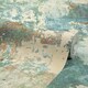 image 4 of Patina Concrete Effect Wallpaper in Teal and Ochre Multi