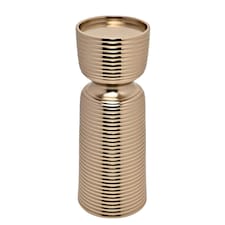 Hestia Gold Pillar Candle Holder - Medium Gold