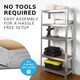 image 6 of Boltless 5 Tier Shelving Racking Heavy Duty Steel Shelf Unit Shed Garage Home Silver