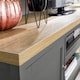 image 2 of Console TV Stand Television Unit Living Room Furniture Oak Solid | Grey