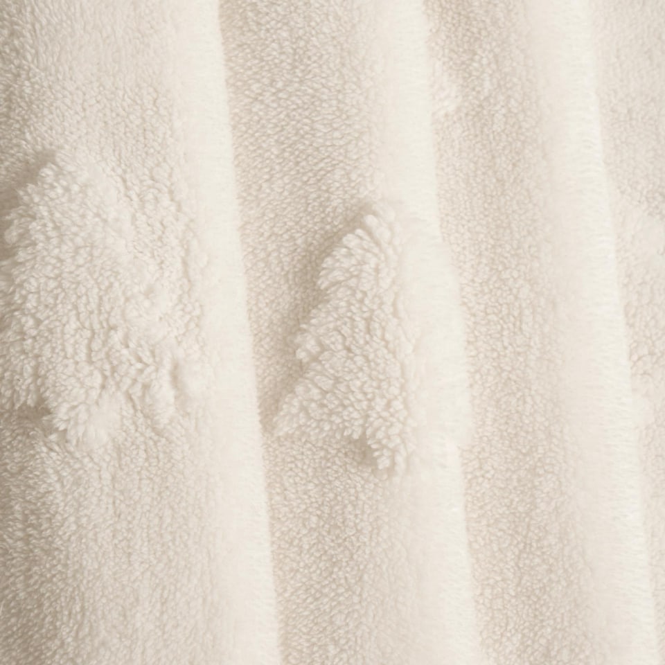 image 1 of OHS Christmas Tree Throw Over Bed Teddy Fleece Blanket | White