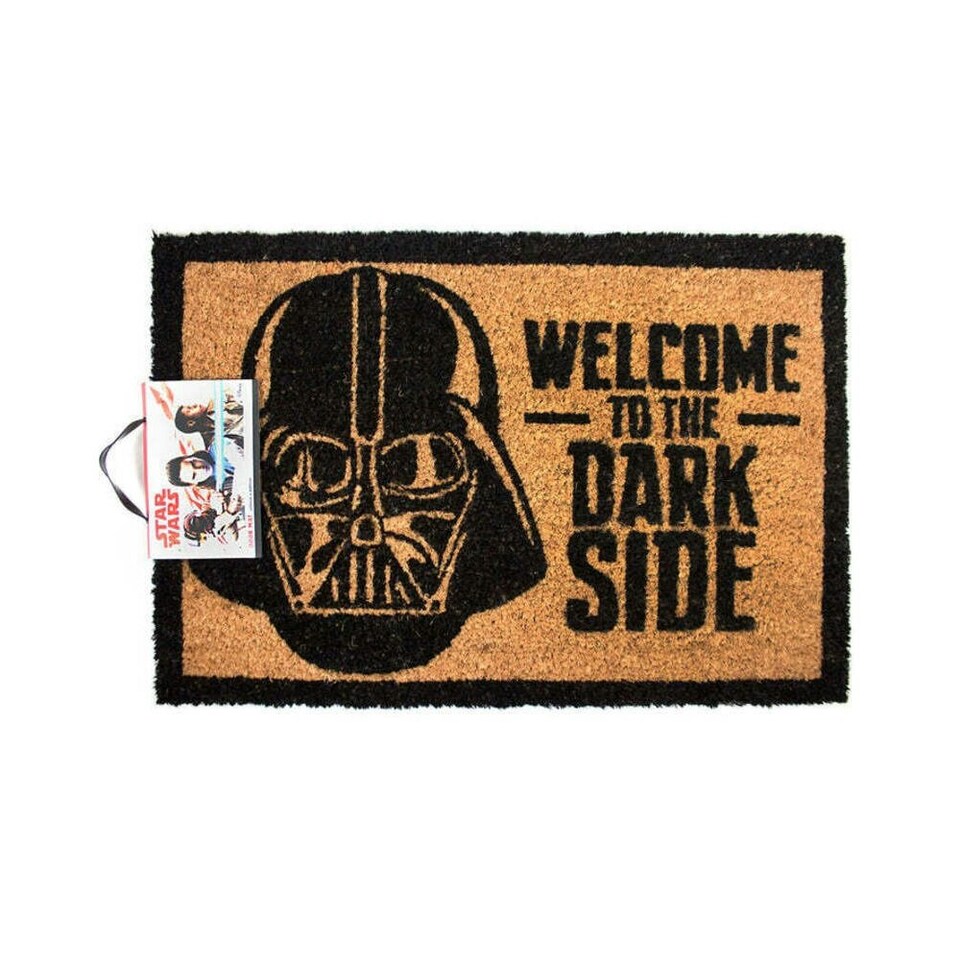 image 1 of Star Wars Welcome To The Dark Side Darth Vader Door Mat - Black/Brown - One Size