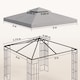 image 6 of Outsunny 3(m) 2 Tier Garden Gazebo Top Cover Replacement Canopy Roof Light Grey | Grey