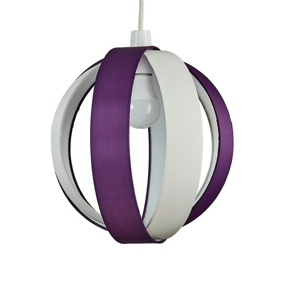image 1 of ValueLights Purple Modern Fabric Globe Ceiling Pendant Light Shade