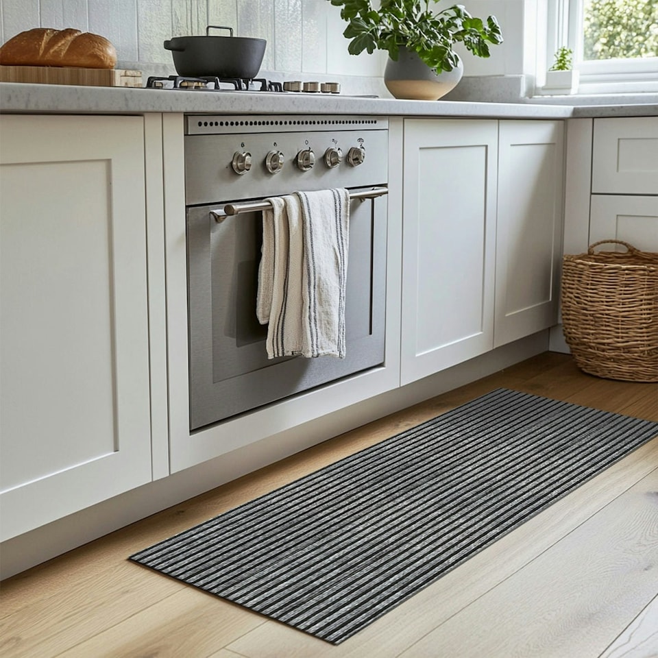 image 1 of Striped Needlefelt Kitchen Runner 60cm x 150cm