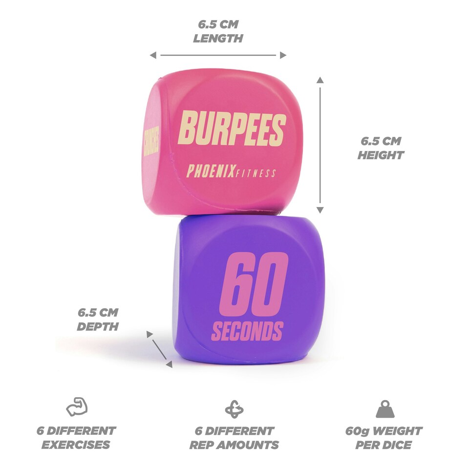 image 1 of Phoenix Fitness Exercise Dice - Pink