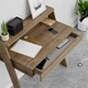 image 6 of Cowork Modern Desk Dark Oak Wall Mounted With Drawer 94cm Wide Brown