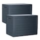 image 1 of Anthracite Garden Storage Box - Wood Design | Black | Horizontal Stripes | 1