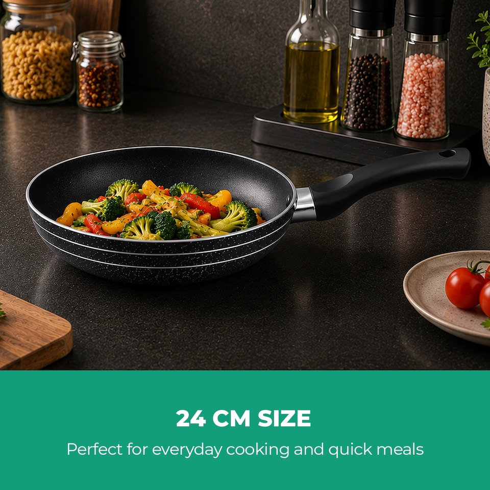 image 1 of Royalford 24 CM  Non-Stick Aluminium Frying Pan  for Induction Hob, Skillet Pan