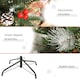 image 6 of HOMCOM 4FT Artificial Snow Dipped Christmas Tree Xmas Holiday Pencil Tree Green