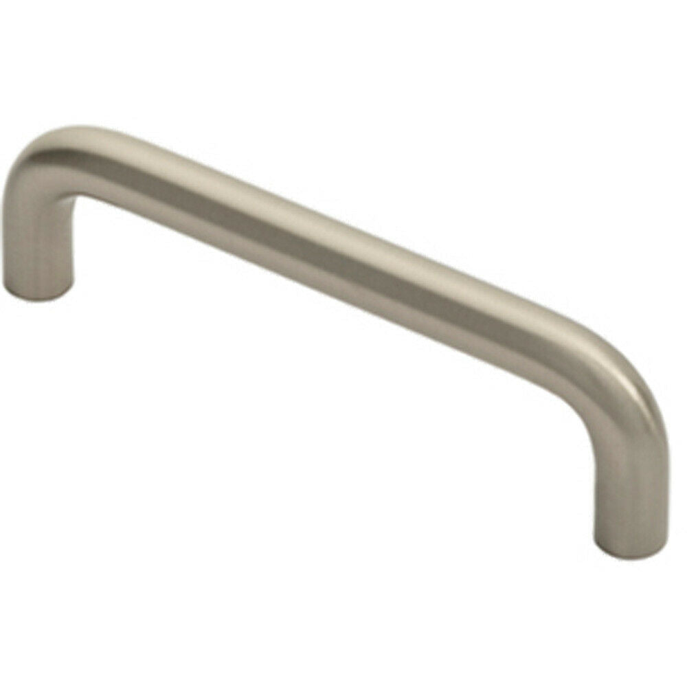 Loops Round D Bar Cabinet Pull Handle 106 x 10mm 96mm Fixing Centres Satin Nickel in Metallics