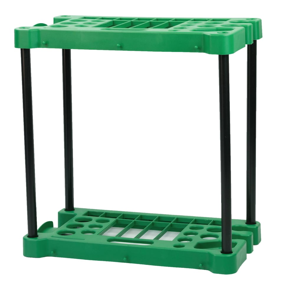 image 1 of KCT Garden Tool Storage Rack Organiser Holder Tidy For Shed Garage Accessories Solutions Freestanding Plastic Trolley Spade Rake