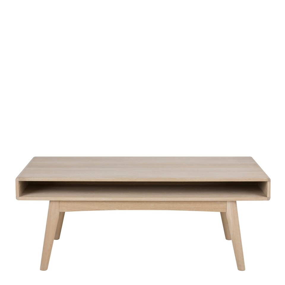 image 1 of Marte Coffee Table with Open Shelf in White Oak