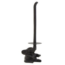 Interiors By Premier Elegant Black Elephant Toilet Roll Holder, Classic Toilet Roll Holder For Washroom, Durable Roll Holder