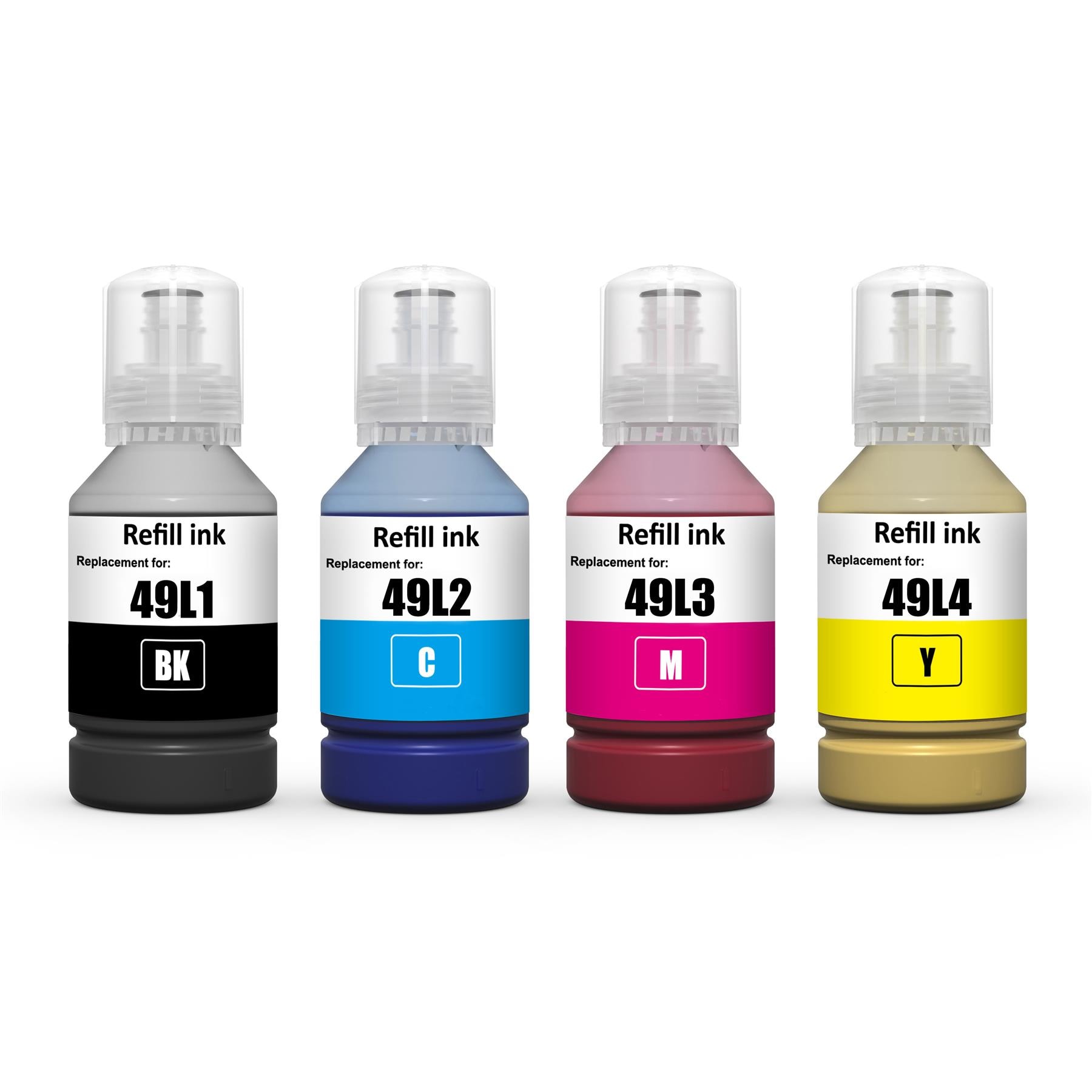 1 Go Inks Set of 4 Ink Bottles to replace Epson T49H Compatible / non-OEM for EcoTank Printers
