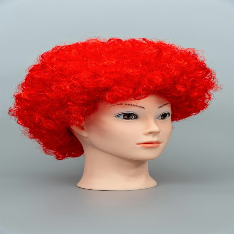 image 1 of Red Afro Wig Multi