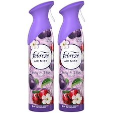 Febreze Cherry & Plum Air Freshener Spray 185ml 2 Pack