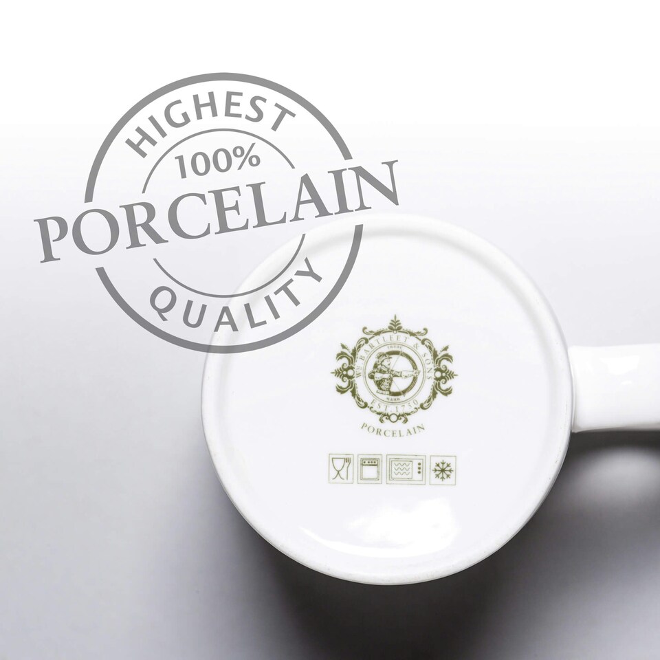 image 1 of Wm Bartleet & Sons Porcelain Original Large Mug, 1 Pint, Set of 2 White