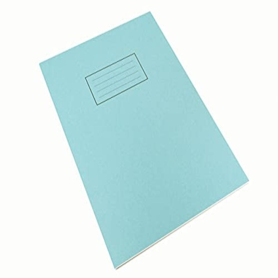 image 1 of Silvine EX114 Plain Exercise Book - Blue (Pack of 10), A4 (210x297mm)