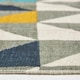 image 4 of Homescapes Copenhagen Blue, Yellow and Grey Cotton Geometric Style Scandi Printed Rug - 120 x 170 cm | Multi | White, grey, blue, yellow and black