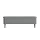 image 5 of Grey Linen Ottoman Storage Bench With Solid Wooden Legs Grey