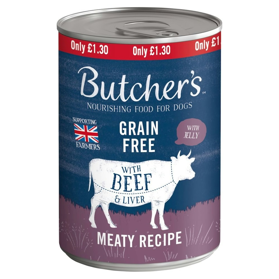 image 1 of Butcher's Beef & Liver Dog Food Tin 400g (Pack of 12)