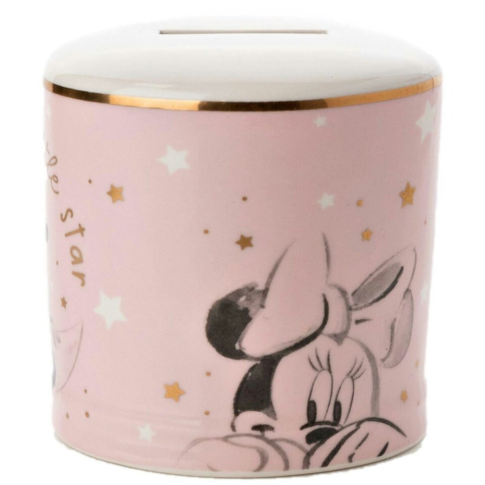 image 1 of Disney Minnie Mouse Little Star Ceramic Money Box Pink