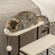 image 6 of PawHut Cat Stairs w/ Sisal Scratching Board, Hanging Ball, Steel Frame - Cream