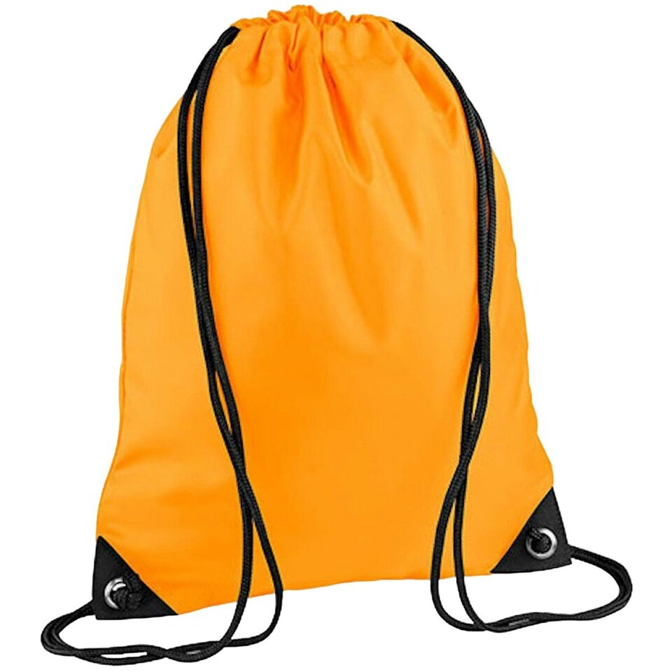 Bagbase Premium Gymsac Water Resistant Bag (11 Litres) - Fluoresent Orange - One Size | Multi