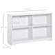 image 3 of HOMCOM Simple Modern 4-Compartment Low Bookcase w/ Shelves Cube