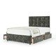 image 1 of Majestic 1000 Pocket Sprung Charcoal Chenille 4 Drawer Divan Set And Pearl Headboard Small Double