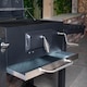 image 5 of Samuel Alexander 115x46x106cm Black Steel Portable Rectangular BBQ Trolley with Thermometer Gauge and Cover