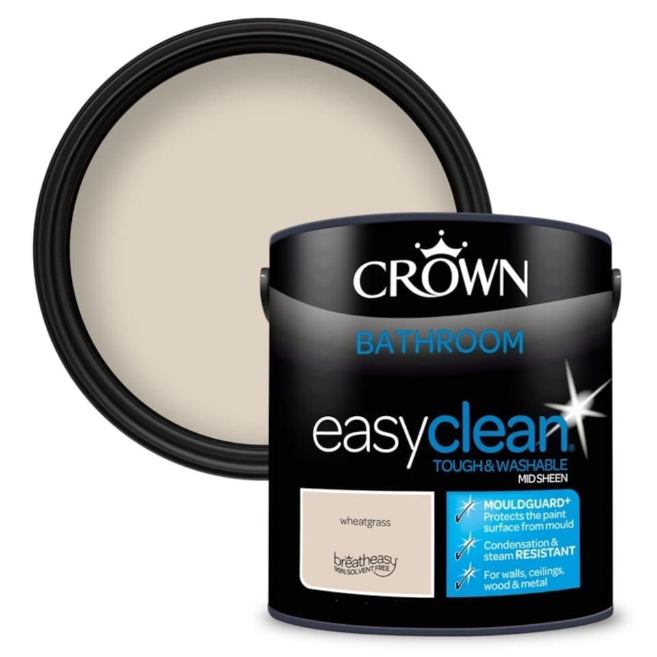 image 1 of Crown Easyclean Bathroom Mid Sheen 2.5L Wheatgrass