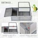 image 9 of PawHut Tortoise House w/ Mesh Roof, Small Pet Reptile Wooden House - Grey