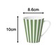 image 7 of 24pc Green Split Stripe Dinner Set