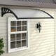 image 3 of Living and Home Window Door Awning Canopy with Brackets - L120*W80*H23.8 Black